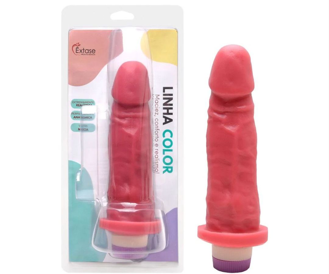 PROTESE COM VIBRADOR 17 X 4,5 CM COM PILHAS